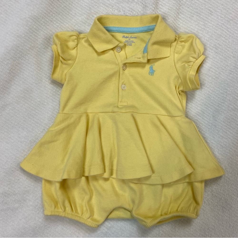 Ralph Lauren Yellow One Piece Outfit size 3 mo